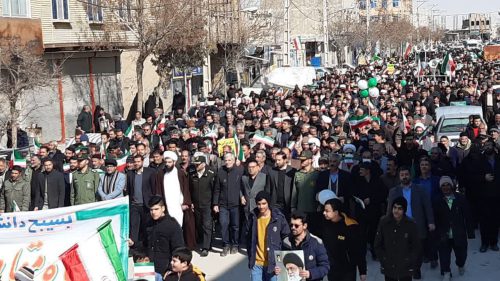 خروش مردم شهرستان فامنین در راهپیمایی ۲۲ بهمن ۱۴۰۱