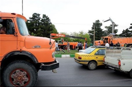 کامیون‌ها در شهر بهار، معضلی برای شهروندان