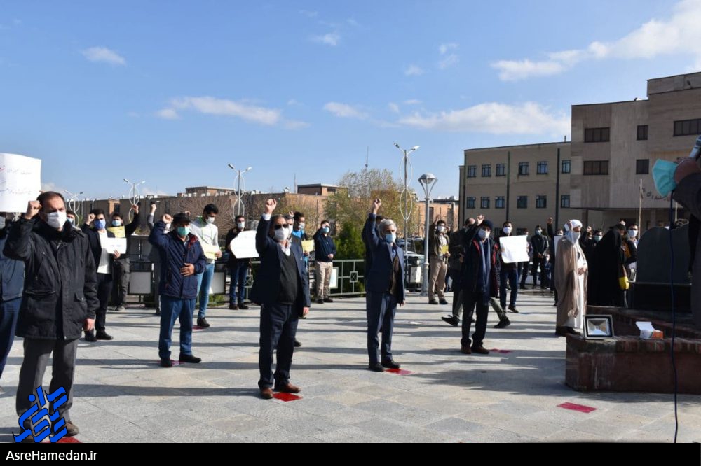 تجمع دانشجویان استان همدان در محکومیت ترور دانشمند هسته ای برگزار شد+ تصاویر