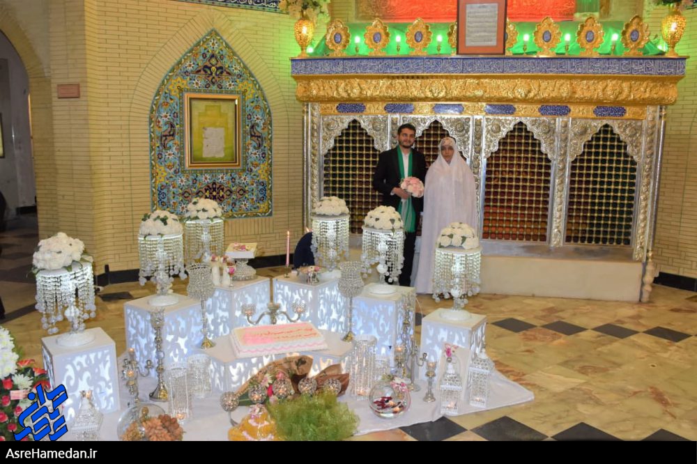 عقد زوج جوان همدانی در جوار آرامگاه شهید گمنام باغ موزه دفاع مقدس
