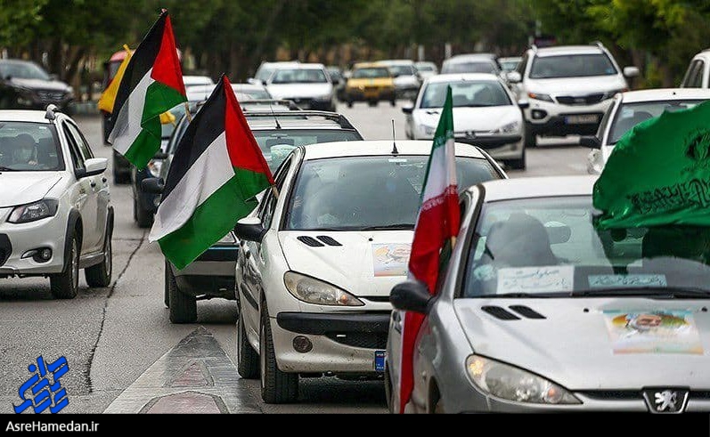 راهپیمائی خودرویی و موتوری روز جهانی قدس در همدان